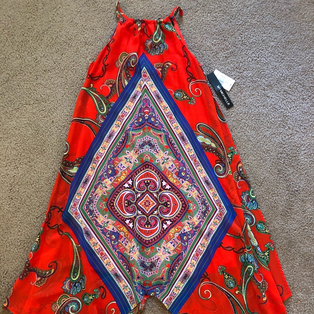 Asymmetrical Print dress